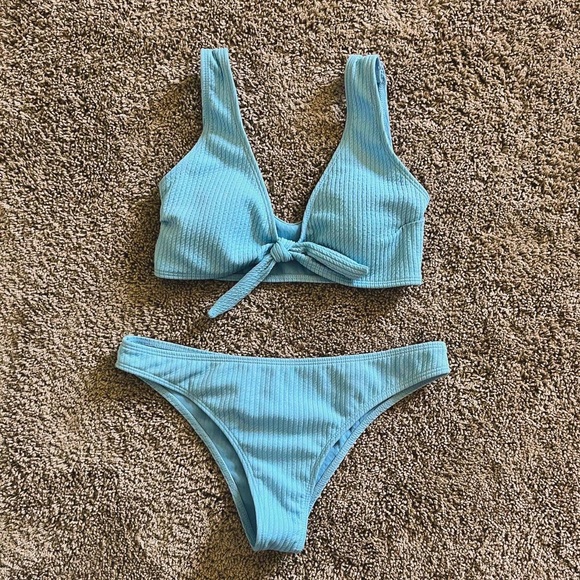 SHEIN Other - Blue Tie-Top Bikini